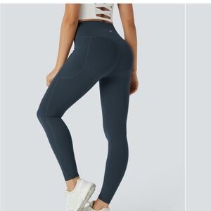Women's High-Waisted Leggings - Dark Blue